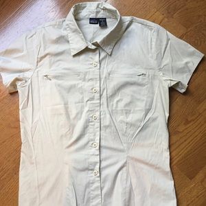 Patagonia Collard Button Down Pleated Shirt